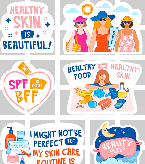 Skin Care Stickers