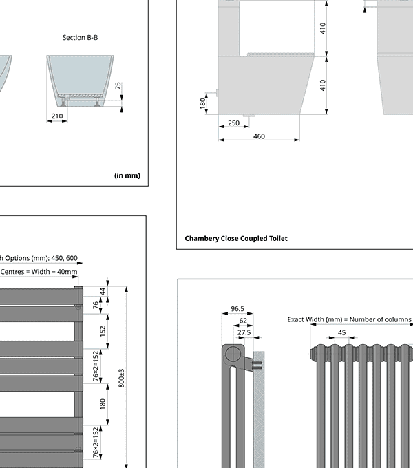 Radiatoroutlet Technical Drawings